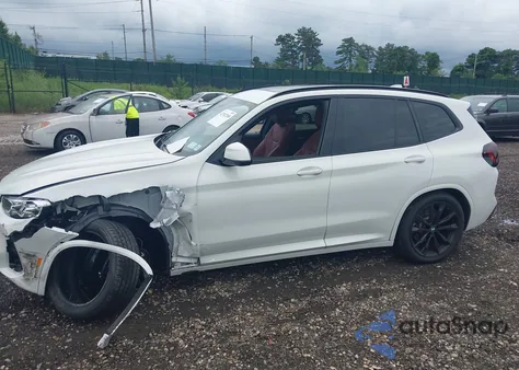 2022 BMW X3 xDrive30I z USA, uszkodzony, nr VIN 5UX53DP0XN9K26316